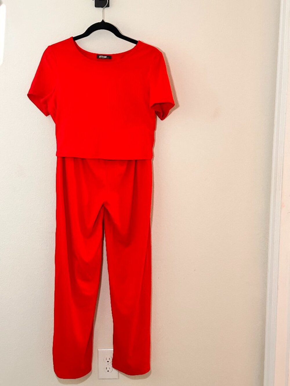 Two piece crop top/pants set